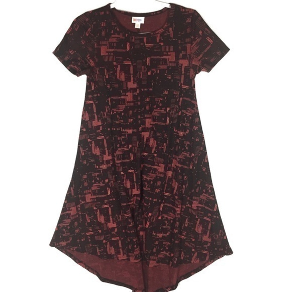 Lularoe Carly Abstract Print Short Sleeve Dress